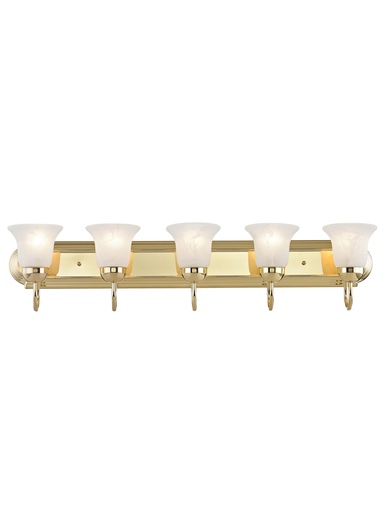 5 Light Polished Brass Bath Light