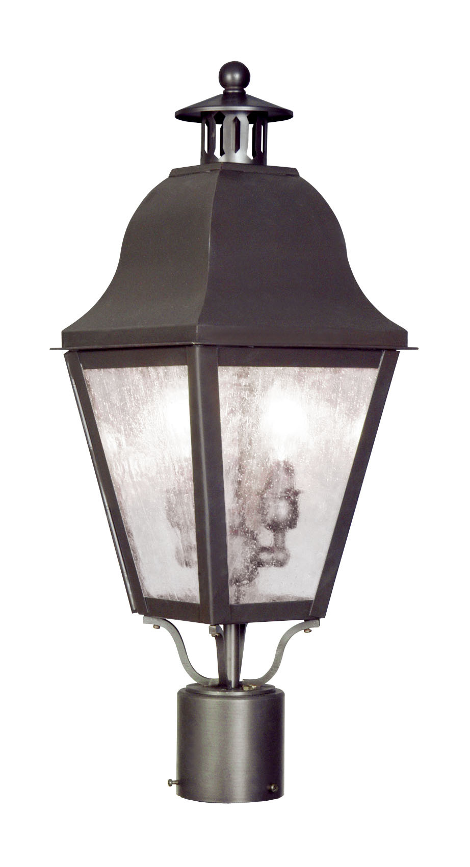 2 Light Bronze Outdoor Post Lantern