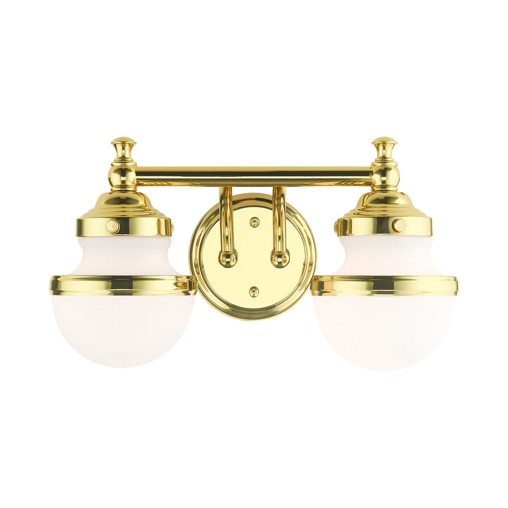 2 Lt Polished Brass Bath Vanity