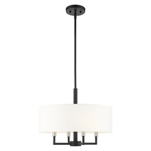 Livex Lighting 49374-04 - 4 Lt Black Pendant Chandelier