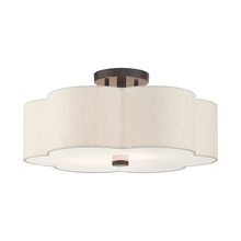 Livex Lighting 58064-92 - 3 Lt English Bronze  Semi Flush