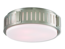 Livex Lighting 65513-91 - 3 Light Brushed Nickel Ceiling Mount