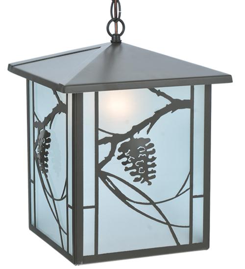 12"Sq Whispering Pines Lantern Pendant