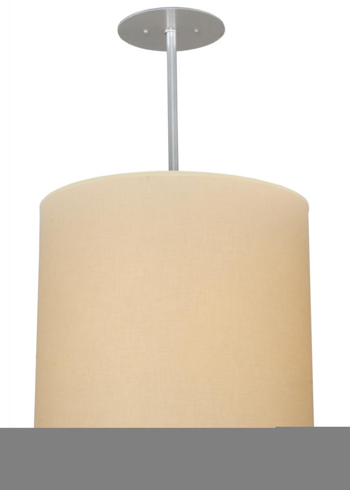 18"W Cilindro Beige Textrene Pendant