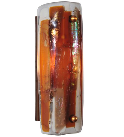 4"W Metro Fusion Marina Glass Wall Sconce