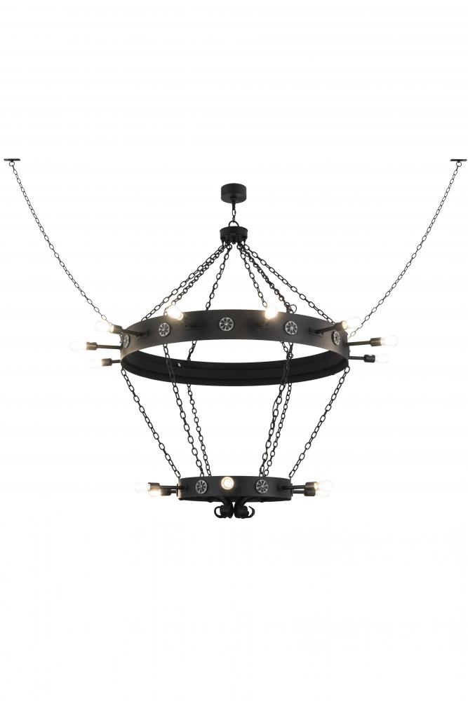 65"W Korset 18 LT Two Tier Chandelier