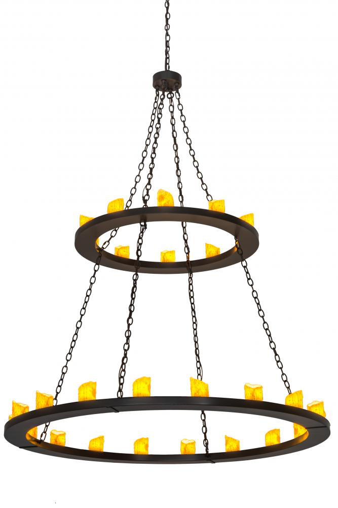 60"W Loxley 28 LT Two Tier Chandelier