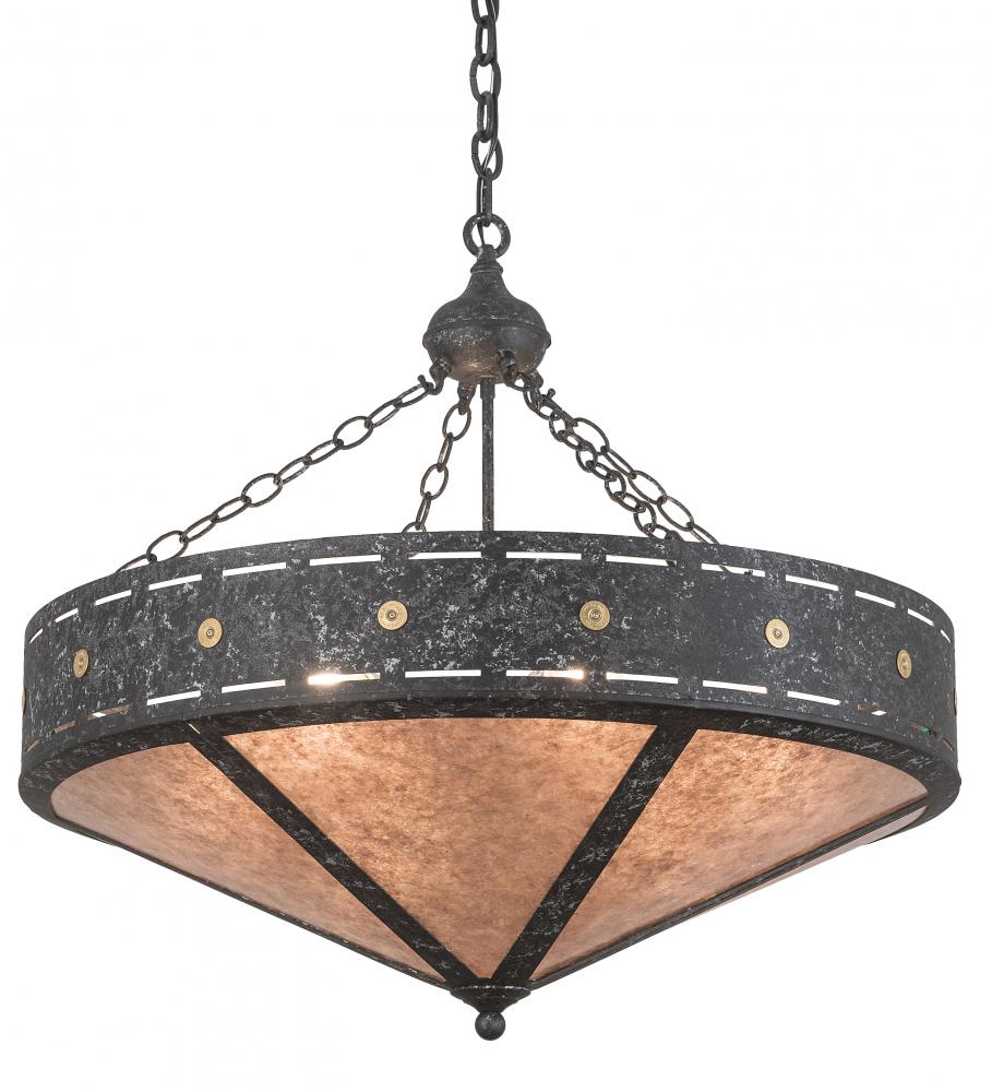 30" Wide Craftsman Target Inverted Pendant