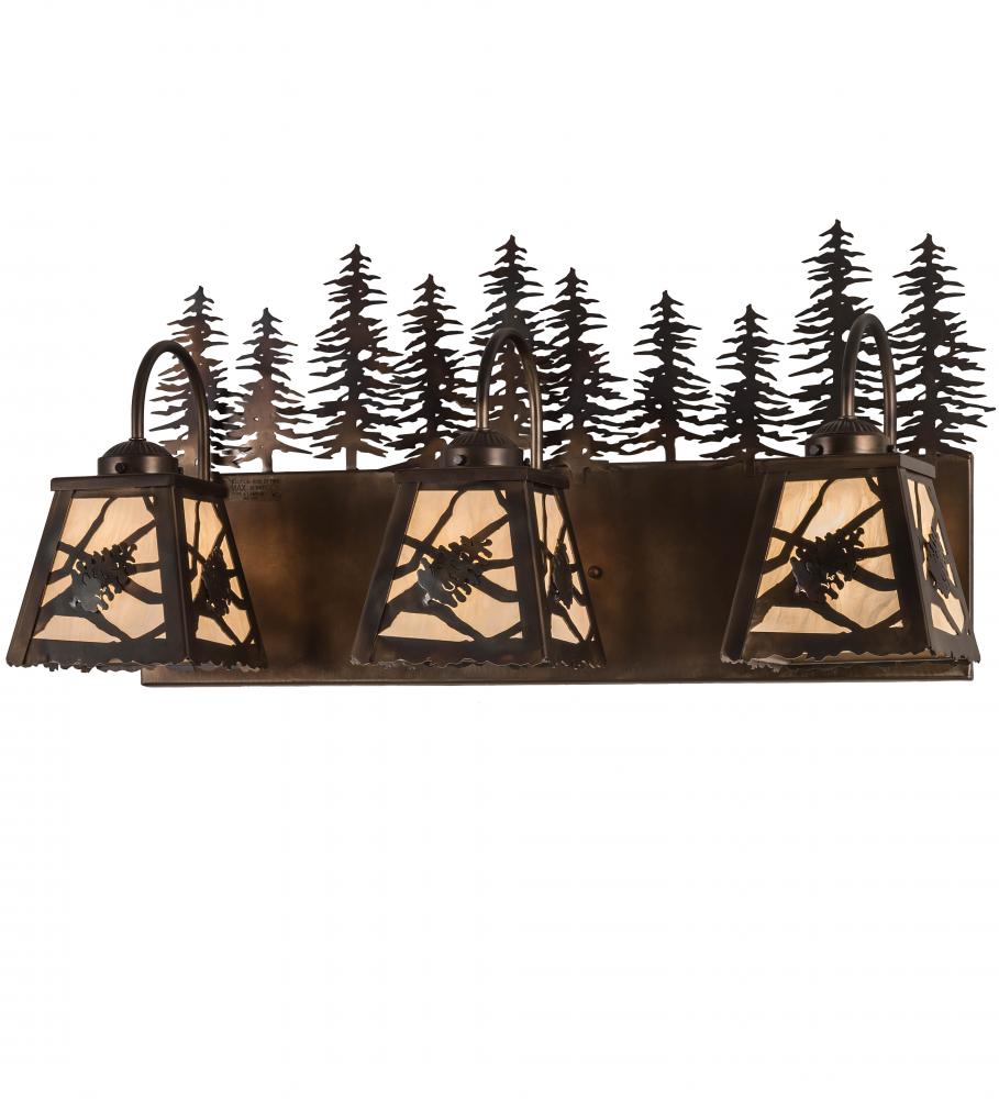 28" Wide Spruce Pine 3 Light Vanity Light