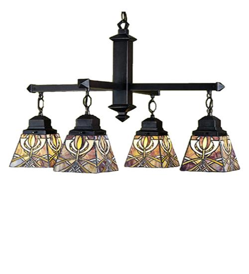 26"W Glasgow Bungalow 4 LT Chandelier