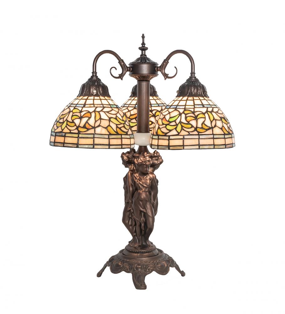 23" High Tiffany Turning Leaf Table Lamp