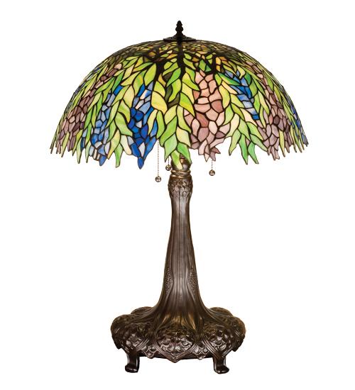 31"H Tiffany Honey Locust Table Lamp