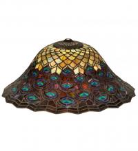 Meyda Green 10676 - 20" Wide Tiffany Peacock Feather Shade