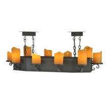 Meyda Green 109254 - 48"L Carpathian 10 LT Oblong Chandelier