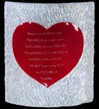 Meyda Green 114106 - 7" Wide Personalized Heart Panel