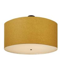 Meyda Green 117334 - 48"W Cilindro Beige Textrene Semi-Flushmount