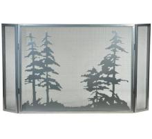 Meyda Green 133721 - 50" Wide X 28" High Tall Pines Fireplace Screen