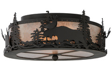 Meyda Green 136320 - 17"W Moose at Dusk Flushmount