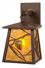 Meyda Green 146819 - 7"W Whispering Pines Lantern Wall Sconce