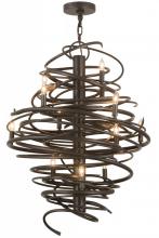 Meyda Green 157562 - 28" Wide Cyclone 12 Light Chandelier