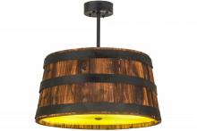 Meyda Green 160086 - 25"W Whiskey Barrel Pendant