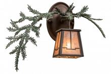 Meyda Green 164590 - 16" Wide Pine Branch Valley View Left Wall Sconce