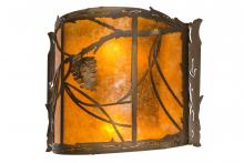 Meyda Green 165158 - 12"W Whispering Pines Wall Sconce