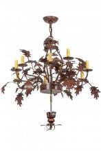 Meyda Green 165172 - 34"W Greenbriar Oak 9 Arm Chandelier Hardware