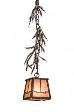 Meyda Green 172854 - 5.5"Sq Pine Branch Valley View Mini Pendant