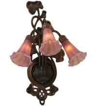 Meyda Green 17311 - 10.5"W Lavender Pond Lily 3 Lt Wall Sconce