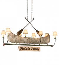 Meyda Green 193898 - 57"L Personalized Canoe 8 LT Chandelier