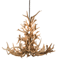 Meyda Green 200451 - 65" Wide Antlers Elk 18 Light Chandelier