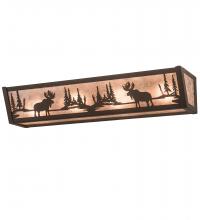 Meyda Green 200615 - 24" Wide Moose at Lake Vanity Light