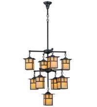 Meyda Green 20814 - 34"W Hyde Park T Mission 9 LT Chandelier