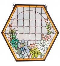 Meyda Green 222564 - 20" Wide X 20" High Succulent Window