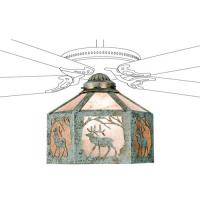 Meyda Green 22341 - 13"W Lone Elk Fan Light Shade