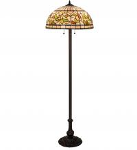 Meyda Green 242797 - 60" High Tiffany Turning Leaf Floor Lamp