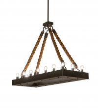 Meyda Green 247606 - 60" Long Quadrato Alva 16 Light Rope Pendant