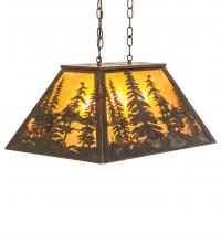 Meyda Green 248521 - 24" Long Tall Pines Oblong Pendant