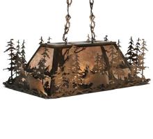 Meyda Green 65108 - 35" Long Moose Through the Trees Oblong Pendant