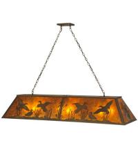 Meyda Green 81741 - 61"L Ducks in Flight Oblong Pendant