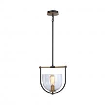 Artcraft AC11741BB - Cheshire Collection 1-Light Pendant, Black & Brass