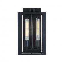 Artcraft AC8791BK - Waterville Collection 2-Light Exterior Wall Light, Matte Black