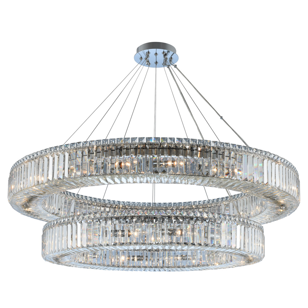 Rondelle (36 + 47) Inch 2 Tier Pendant