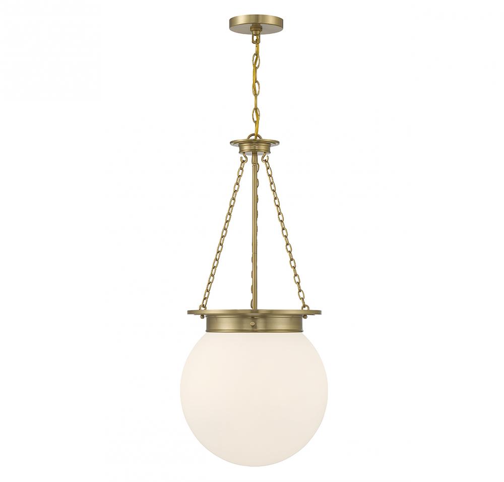 Manor 3-Light Pendant in Warm Brass