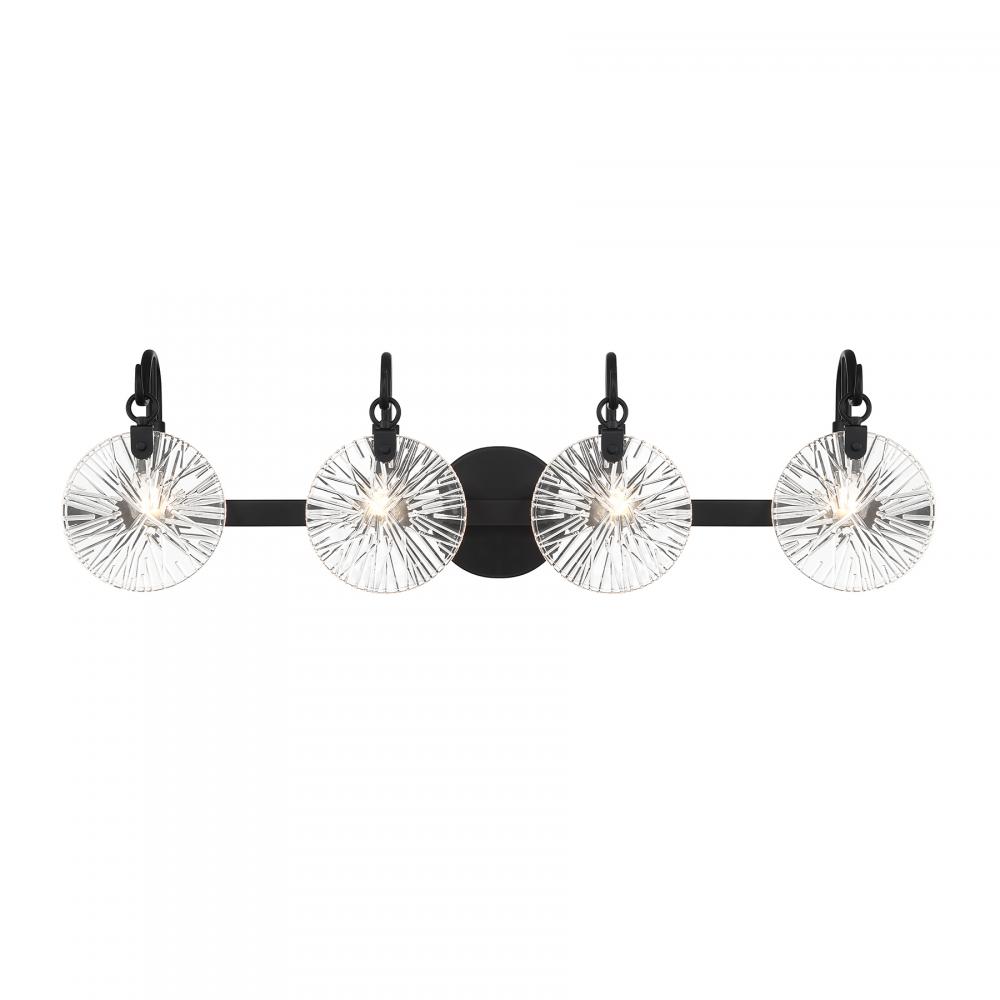 Addison 4-Light Bathroom Vanity Light in Matte Black