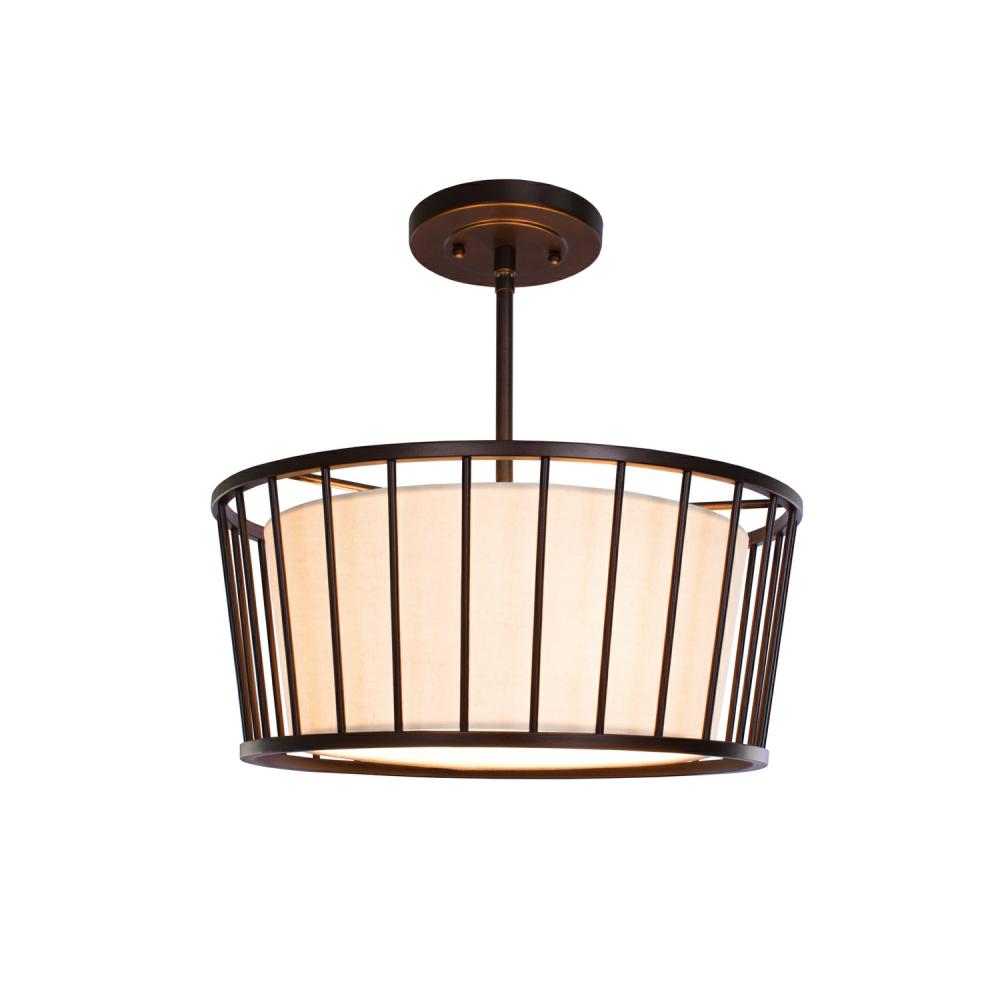 Pacifica 16 Inch Convertible Pendant - Semi Flush