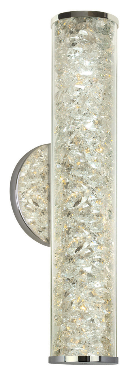 Wall Sconce Jazz Venti Crystal Clear Polished Chrome 5.9W Linear 3000K