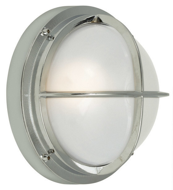 Outdoor Wall Bari Guard Chrome Medium Base Incandescent 75W