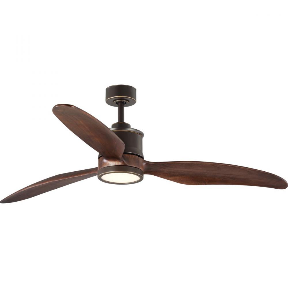 Farris Collection Three-Blade Carved Wood 60" Ceiling Fan